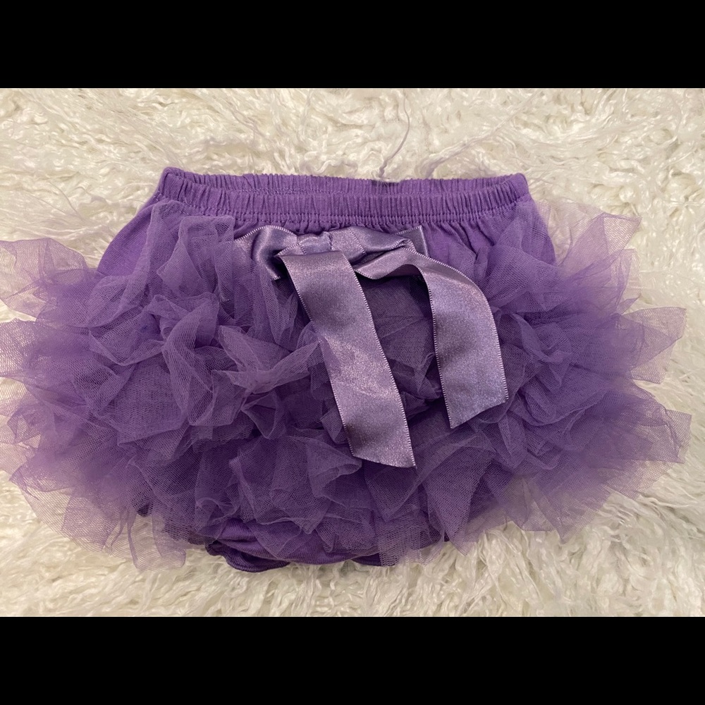 Ruffle butts purple diaper cover 0/6m